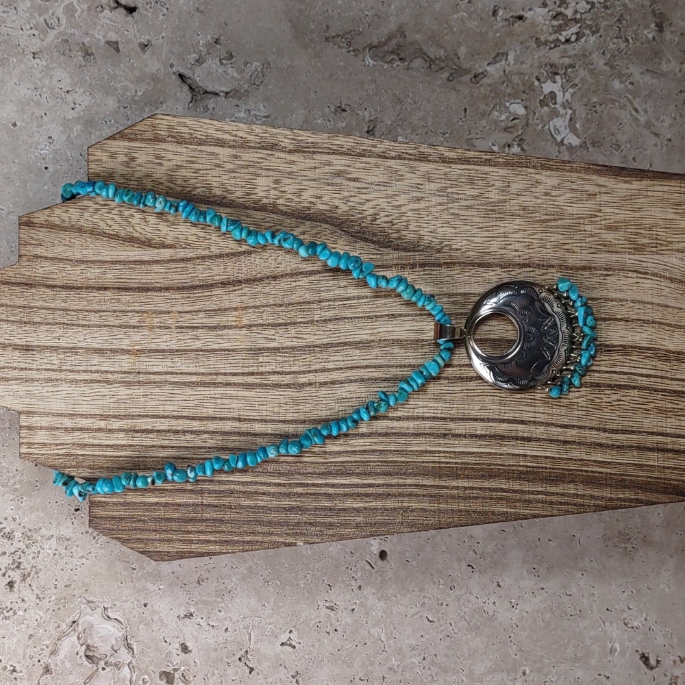 Southwestern Sterling Turquoise Necklace